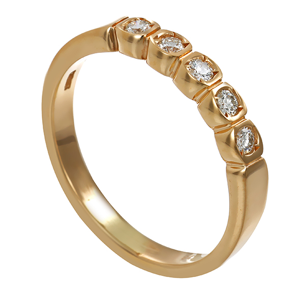 Diamantring, 14K, Gelbgold, Brillanten 0,20 ct