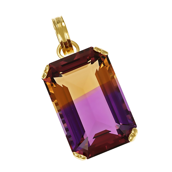 Anhänger, 14K, Gelbgold, Ametrin