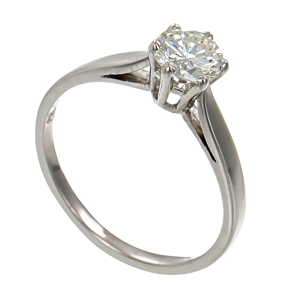Diamantring, 18K, Weißgold, Brillant 0,55 ct