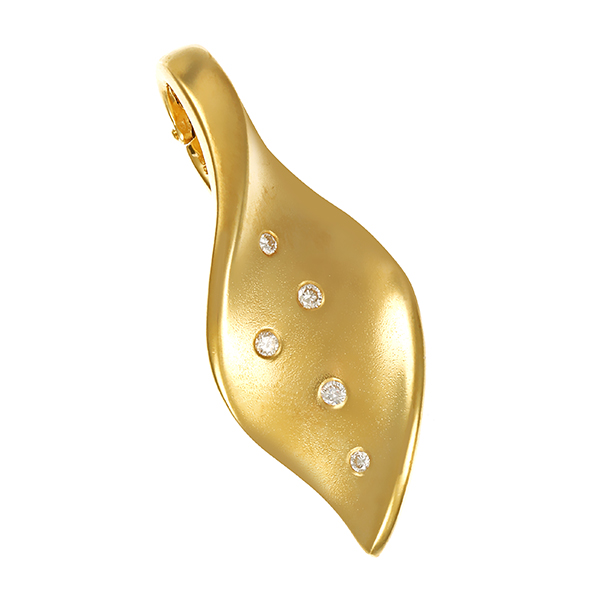 Anhänger, 14K, Gelbgold, Brillanten