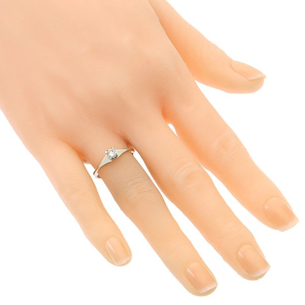 Damenring, 14K, Weißgold, Brillant