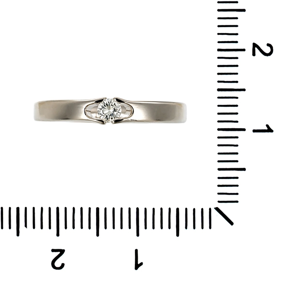 Diamantring, Pt950, Platin, Brillant 0,10 ct, Niessing