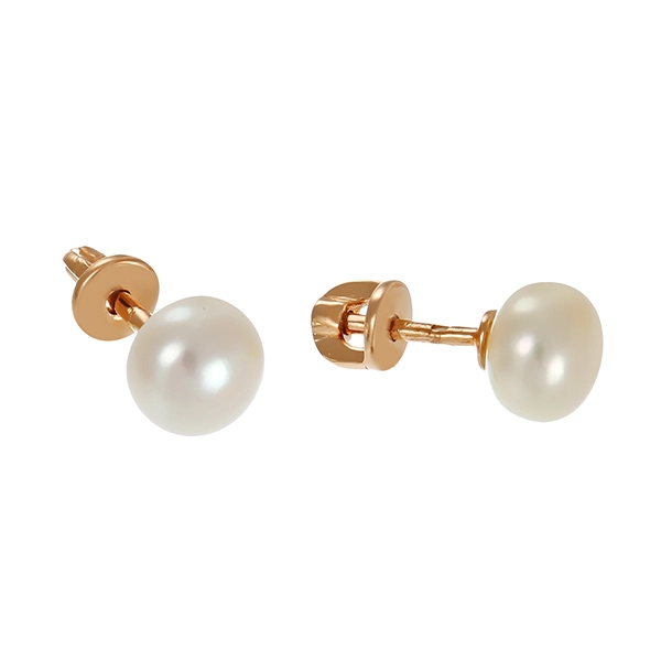 Ohrstecker, 14K, Gelbgold, Perlen