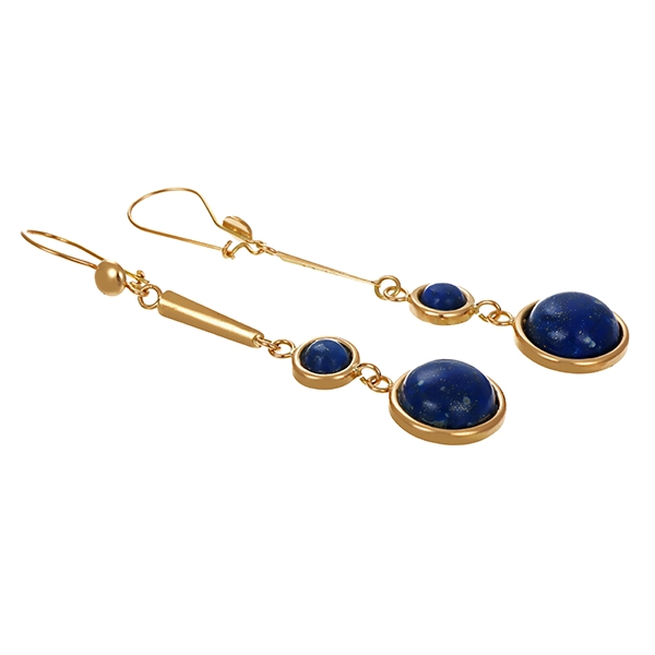 Ohrhänger, 18K, Gelbgold, Lapis