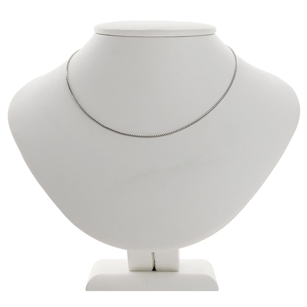 Collierkette, 14K, Weißgold, Venezianer-
