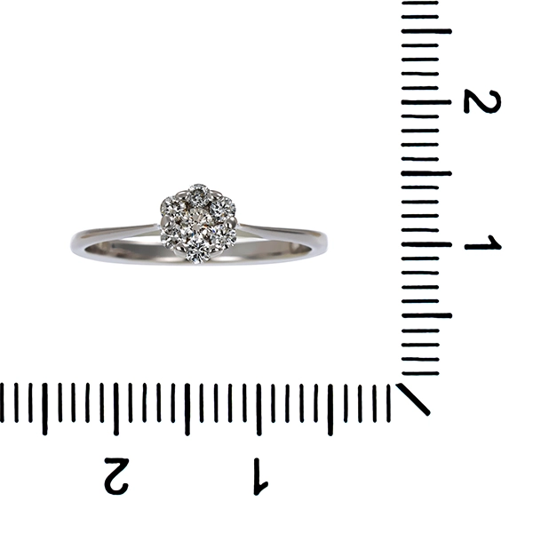 Ring, 14K, Weißgold, Brillanten, U50