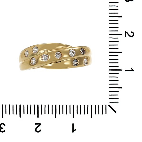 Ring, 9K, Gelbgold, Zirkonia