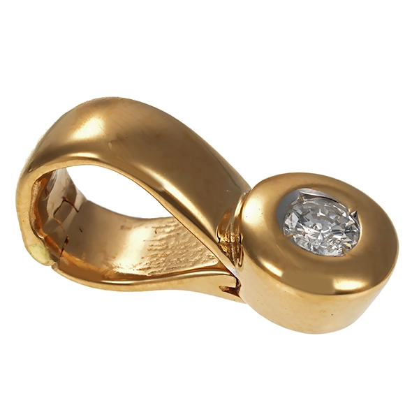 Anhänger, 14K, Gelb-/Weißgold, Brillant, Clip