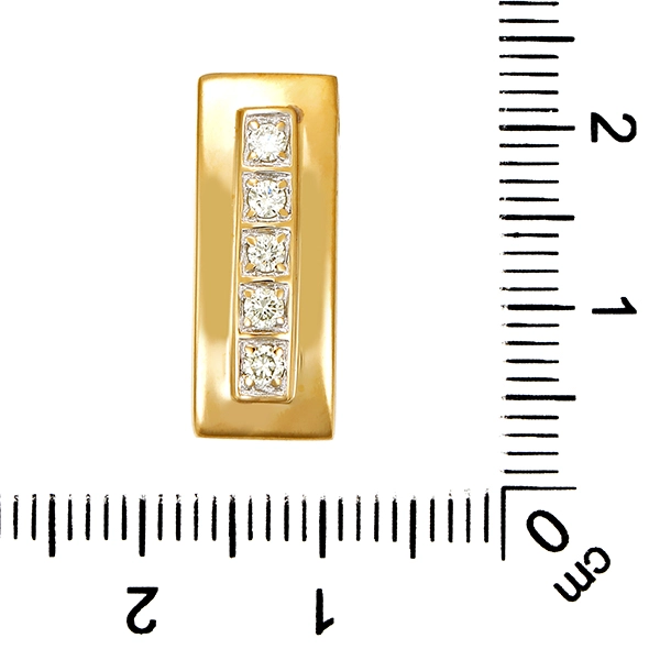 Anhänger, 14K, Gelb-/Weißgold, Brillanten