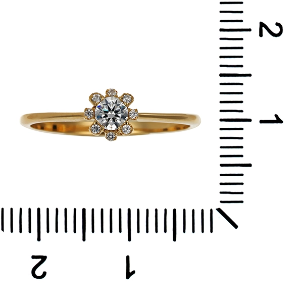 Ring, 14K, Gelbgold, Zirkonia