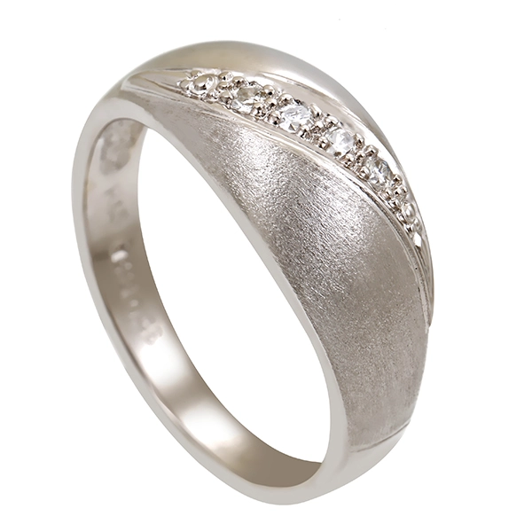 Diamantring, 14K, Weißgold, Diamanten