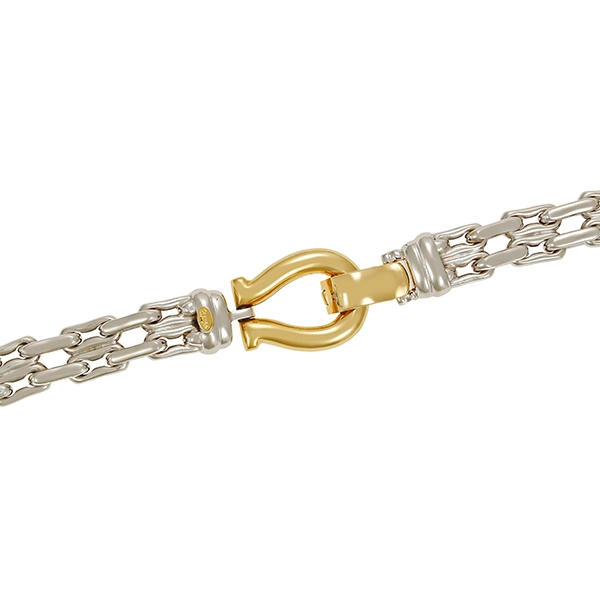 Collier, 18K, Gelb-/Weißgold