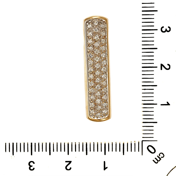 Anhänger, 14K, Gelb-/Weißgold, Diamanten