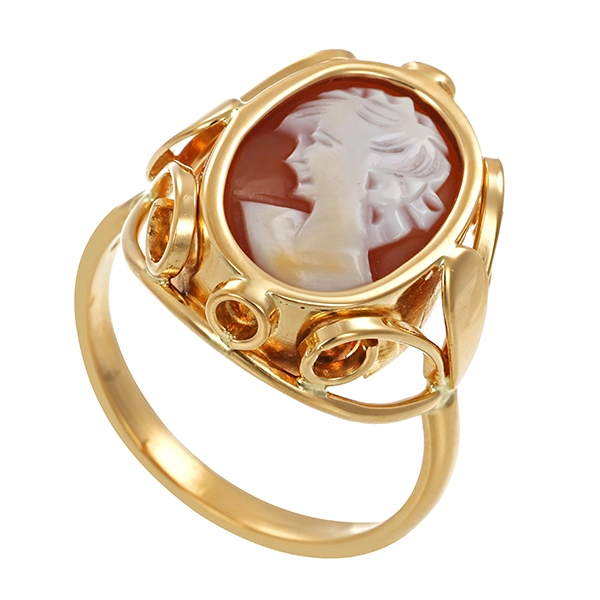 Ring, 18K, Gelbgold, Gemme