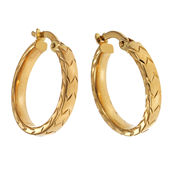 Creolen, 14K, Gelbgold