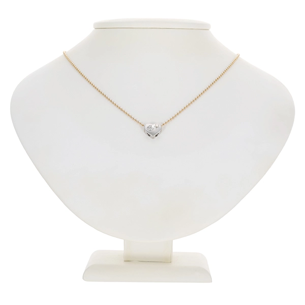 Collier, 14K, Gelb-/Weißgold, 6 Brillanten