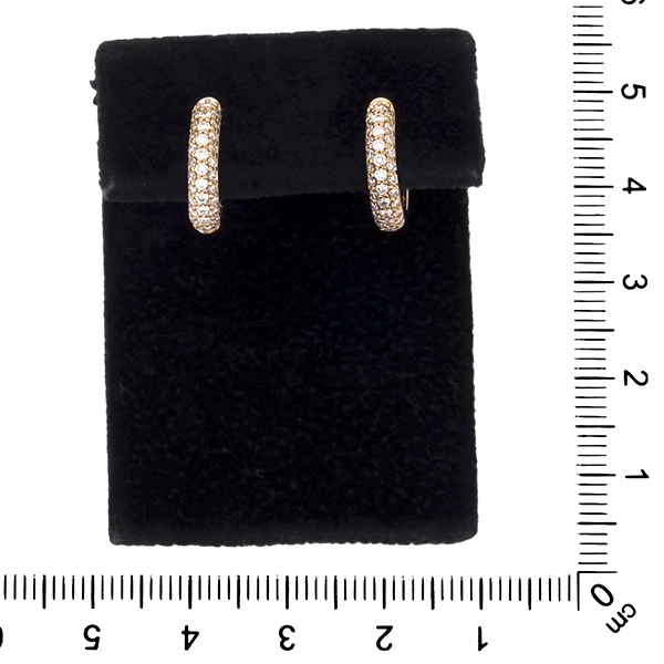 Creolen, 18K, Rotgold, Brillanten