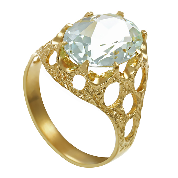 Ring, 14K, Gelbgold, Beryll