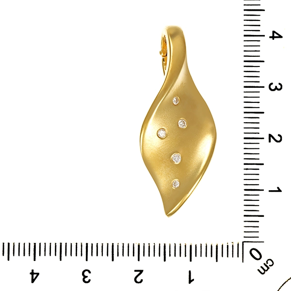 Anhänger, 14K, Gelbgold, Brillanten