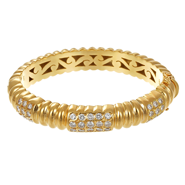 Armreif, 18K, Gelbgold, Brillanten