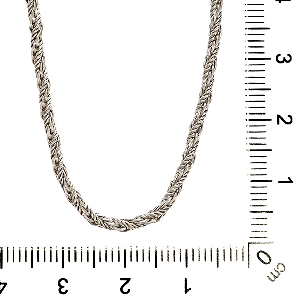 Kette, 18K, Weißgold, Kordel-