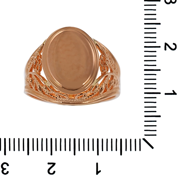Siegelring, 14K, Rotgold,