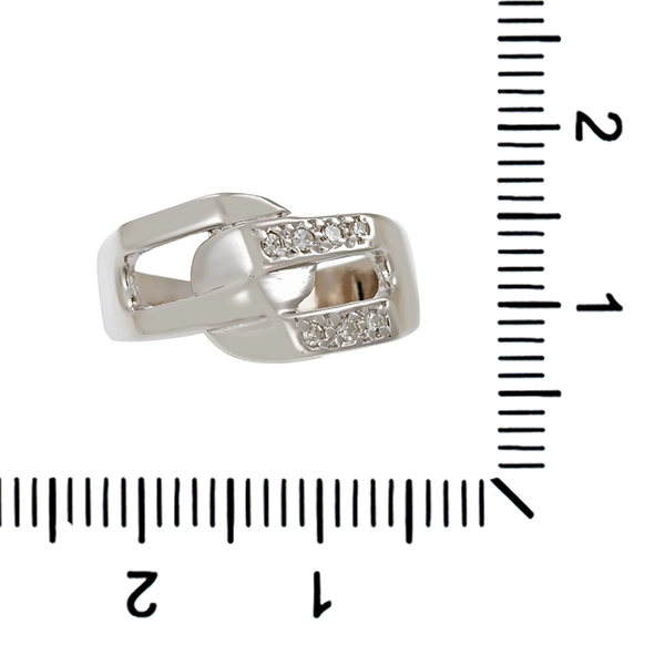 Diamantring, 14K, Weißgold, Diamanten