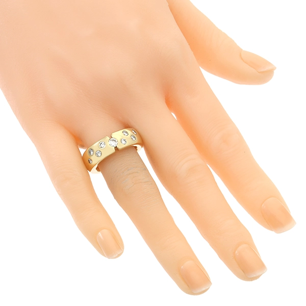 Diamantring, 18K, Gelbgold, Brillanten 0,57 ct