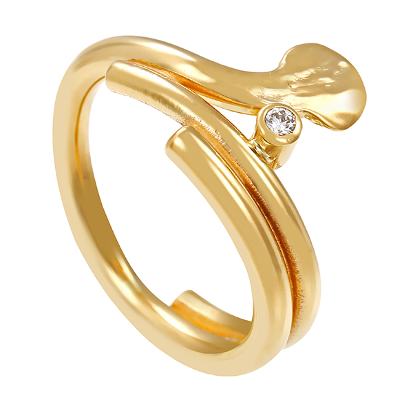 Diamantring, 14K, Gelbgold, Brillant
