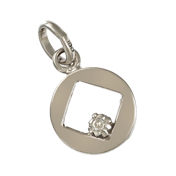 Anhänger, 8K, Gelbgold, Diamant