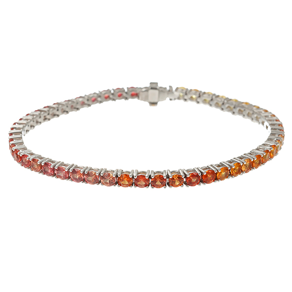 Armband, 18K, Weißgold, Saphire