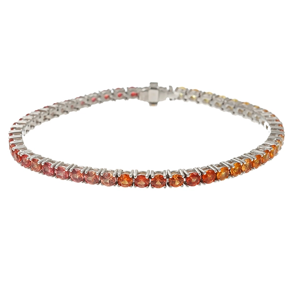 Armband, 18K, Weißgold, Saphire