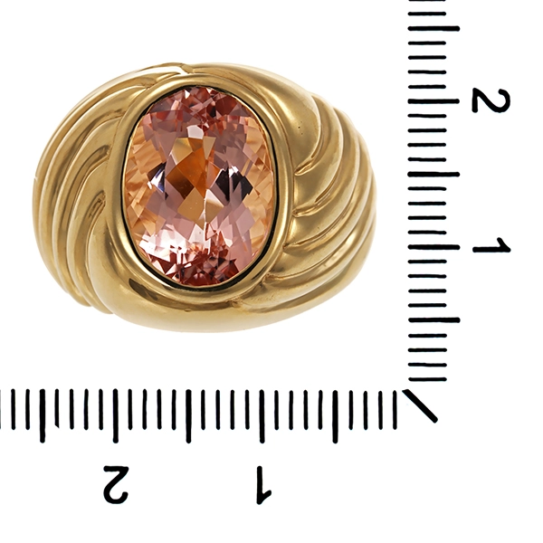 Ring, 9K, Gelbgold, Morganit