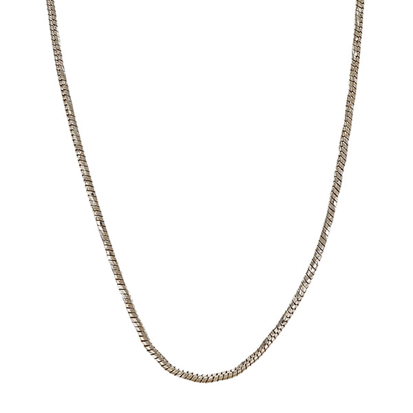 Collierkette , 14K, Weißgold, Schlangen-