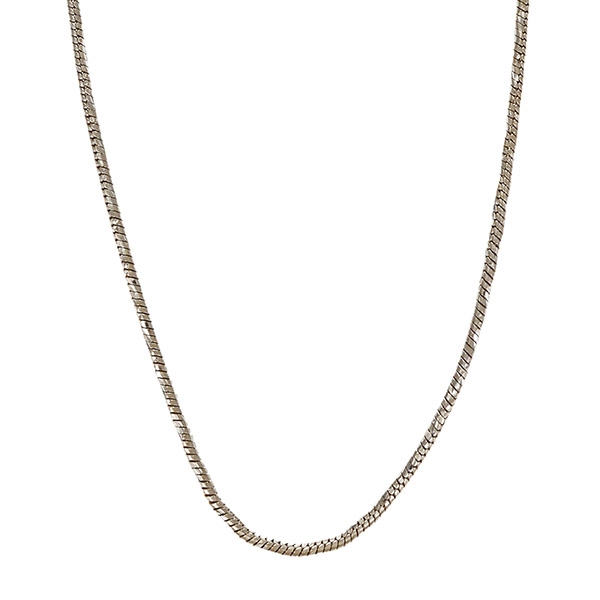 Collierkette , 14K, Weißgold, Schlangen-