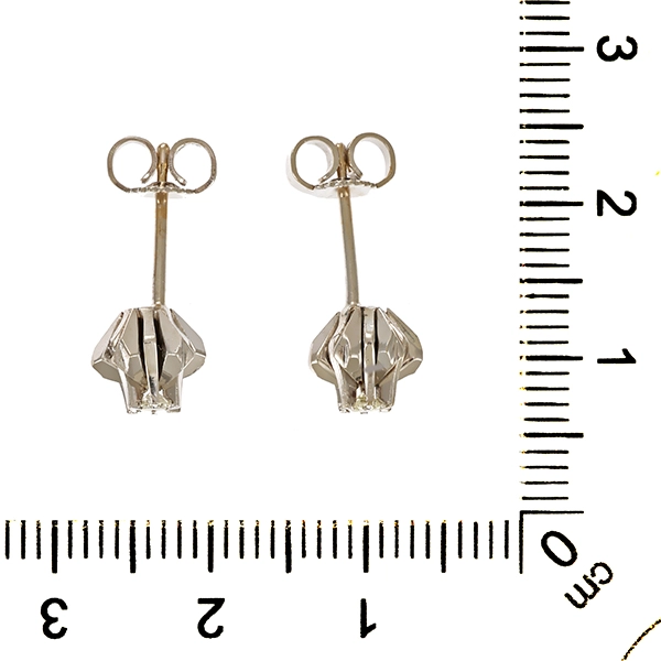 Ohrstecker, 14K, Weißgold, Brillanten