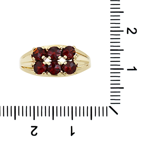 Ring, 14K, Gelbgold, Granat