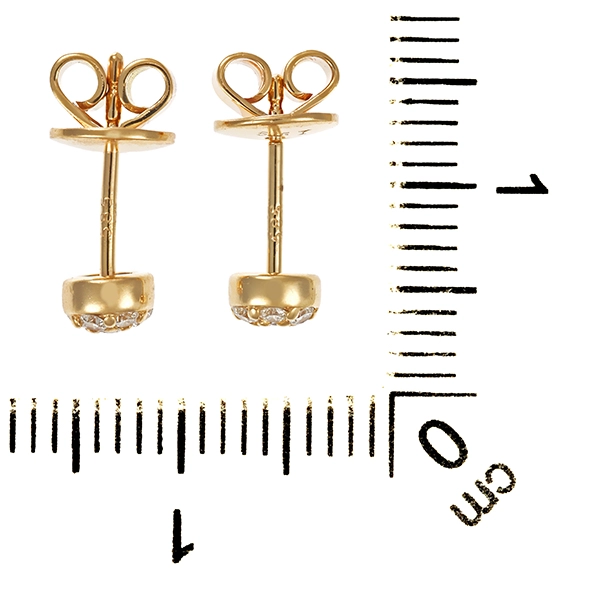 Ohrstecker, 14K, Gelbgold, Brillanten