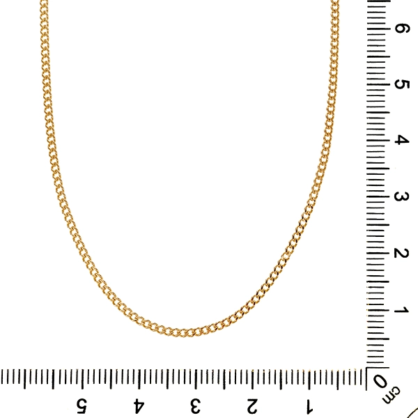 Collierkette, 14K, Gelbgold, Panzer-
