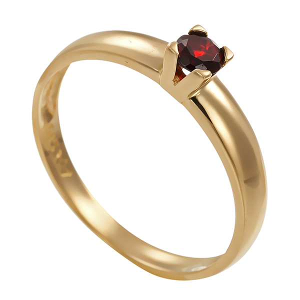 Ring, 14K, Gelbgold, Granat