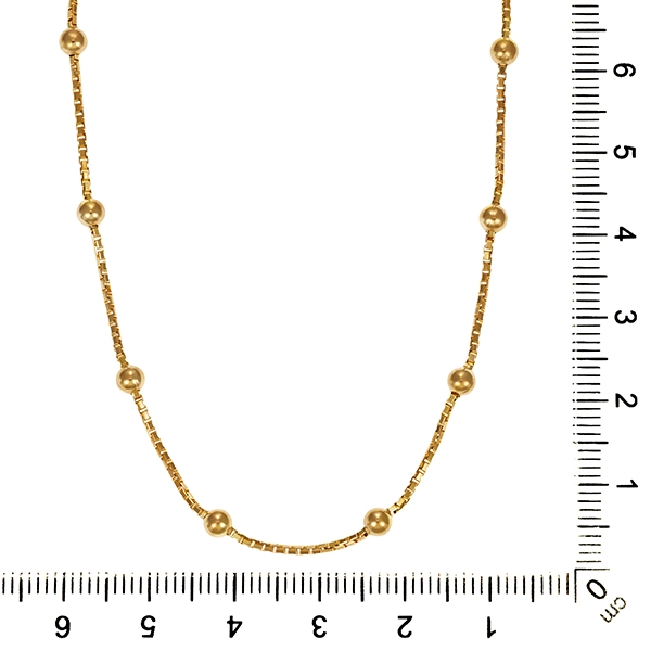 Collierkette, 8K, Gelbgold, Kugeln