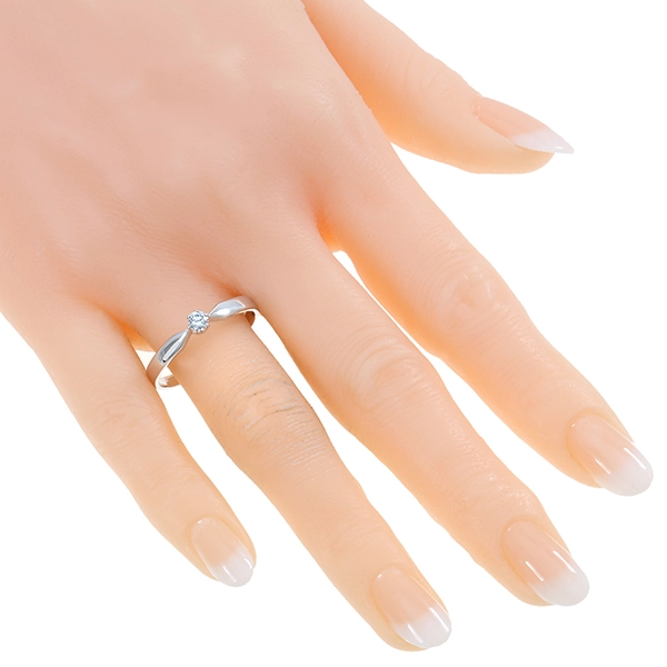 Diamantring, 14K, Weißgold, Brillant