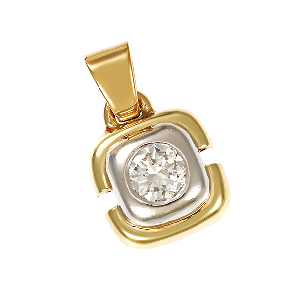 Anhänger, 14K, Gelbgold, Brillant 0,50 ct