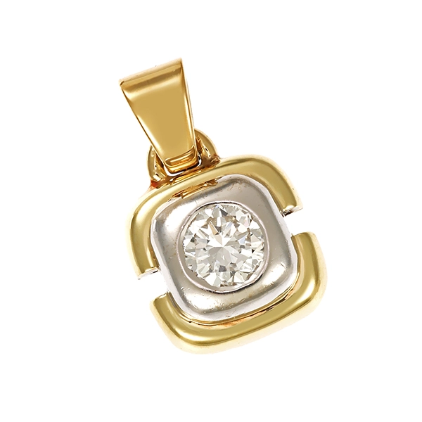 Anhänger, 14K, Gelbgold, Brillant 0,50 ct
