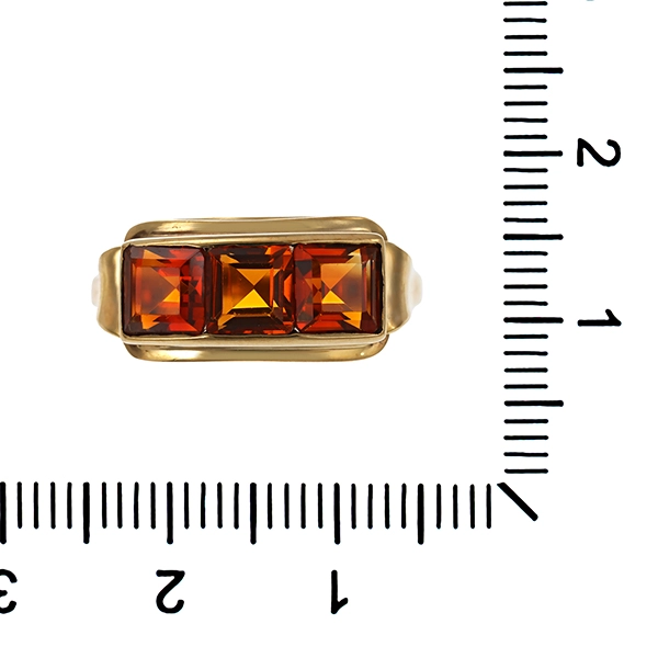 Ring, 9K, Gelbgold, Citrin