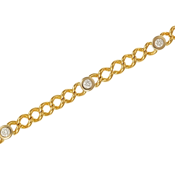 Armband, 18K, Gelb-/Weißgold, Brillanten