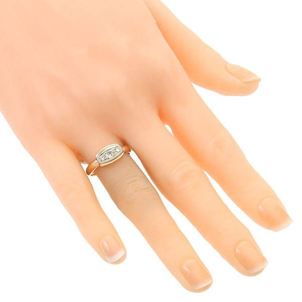 Diamantring, 14K, Gelbgold, Diamanten 0,20 ct