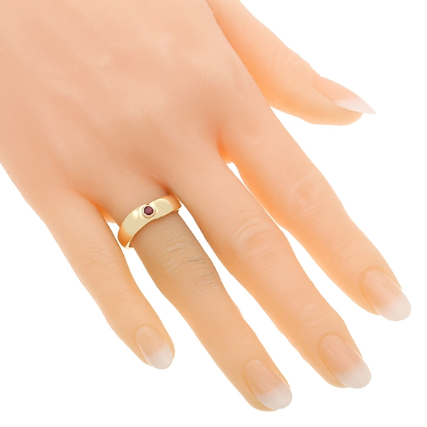 Ring, 14K, Gelbgold, Rubin
