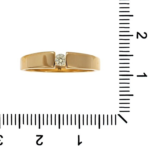 Brillantring, 14K, Gelbgold, 0,10ct, Christ