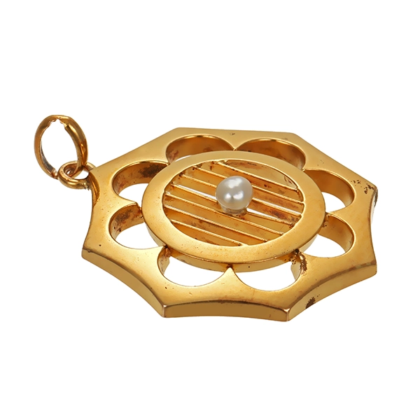 Anhänger, 14K, Gelbgold, Perle
